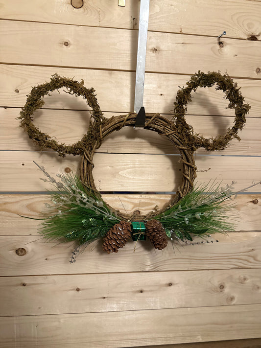Earth-Tone Mouse Wreath